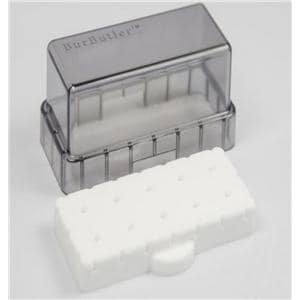 BurButler Bur Holder 10 Hole Diamond White low lid Ea