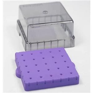 BurButler Bur Holder 25 Hole Purple low lid Ea