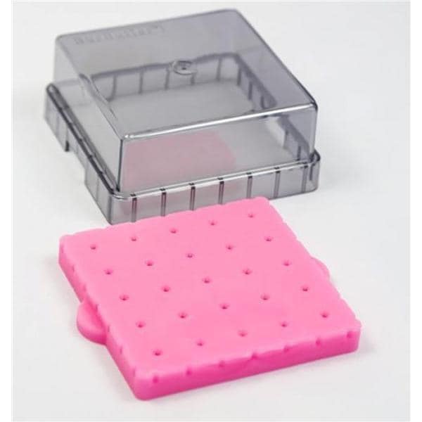 BurButler Bur Holder 25 Hole Pink low lid Ea