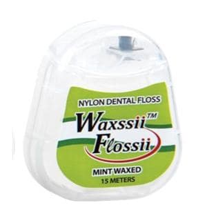 Waxxii Flossi Floss Waxed 15 Meter Mint Patient Trial Size 72/Bx