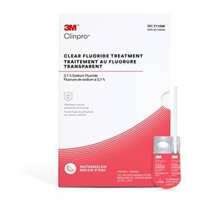 3M Clinpro Clear Fluoride Treatment UD 2.1% Sod Fl .5mL Wtrmln Clr 100/Pkg