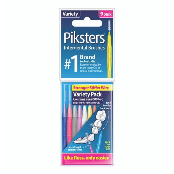 Piksters Interdental Brush Brush Assorted Variety Pack 100/Pk