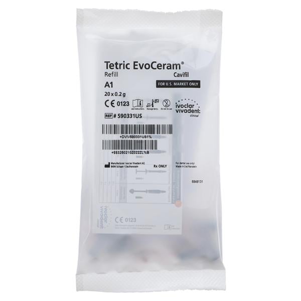 Tetric EvoCeram Cavifil Composite A1 Enamel Refill 20/Pk