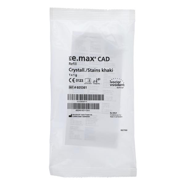 IPS e.max CAD Crystall Stain Khaki Syringe Refill 1Gm/Ea