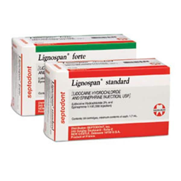 Lignospan Lidocaïne HCl 2% Épinéphrine 1:100 000 50/boîte