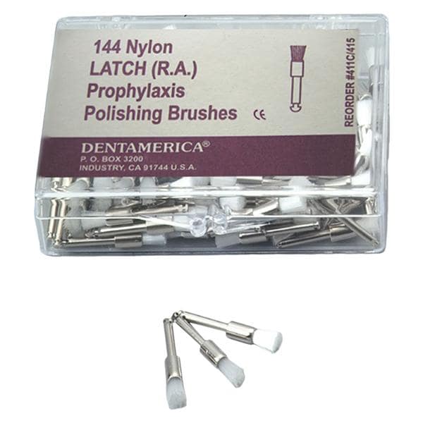 Dentamerica Flat Prophy Brushes 144/Bx