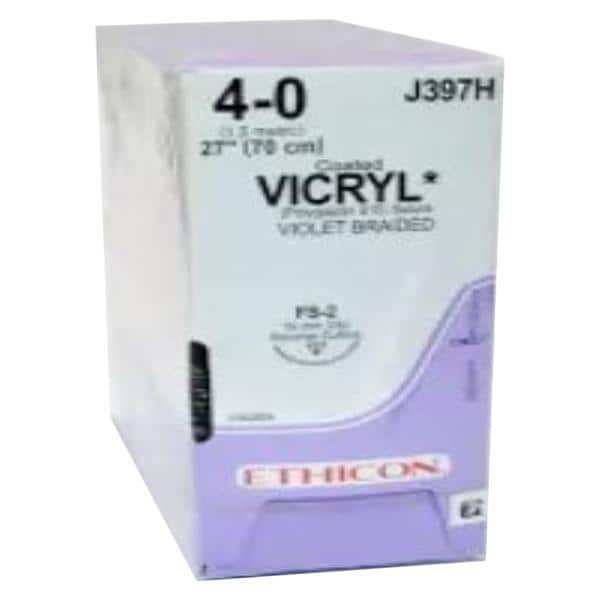 Suture 4-0 Polyglactin 910 FS-2 Vicryl Violet 27" Braid 36/Bx