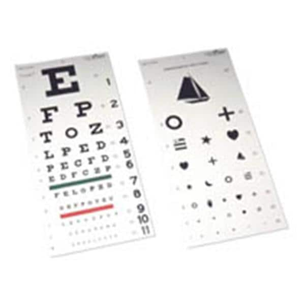 Snellen Eye Test Chart Acuity Test 20' Testing Distance Ea