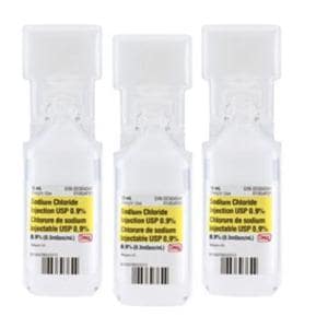 Hospira IV Injection Solution Sod Cl.9% 10mL Non-DEHP/Non-PVC Strl Vl 25/Bx