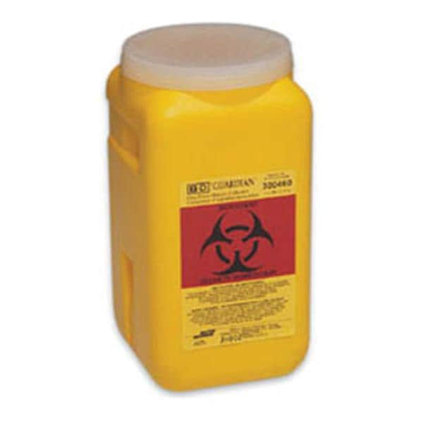 Becton Dickinson Sharps Management Container 1.4L Biohzd Lblng/Sym Yw Ea