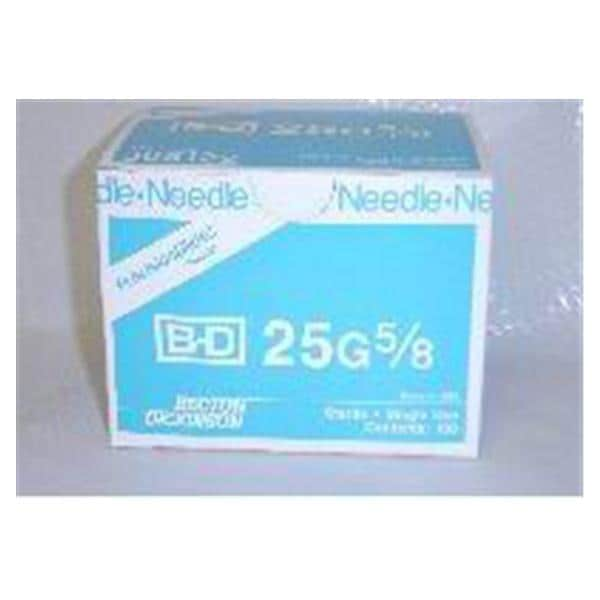 PrecisionGlide Hypodermic Needle 25gx5/8" Blue Conventional 100/Bx