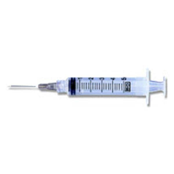 Hypodermic Syringe/Needle 21gx1" 5cc Green Conventional No Dead Space 100/Bx