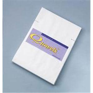 Qtowels Hand Towel Single Fold Disposable Paper 9 in x 12 in White 1500/Ca