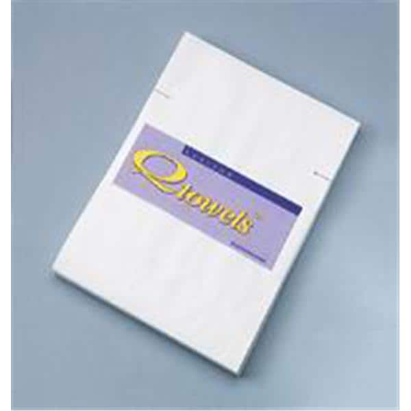 Qtowels Hand Towel Single Fold Disposable Paper 9 in x 12 in White 1500/Ca